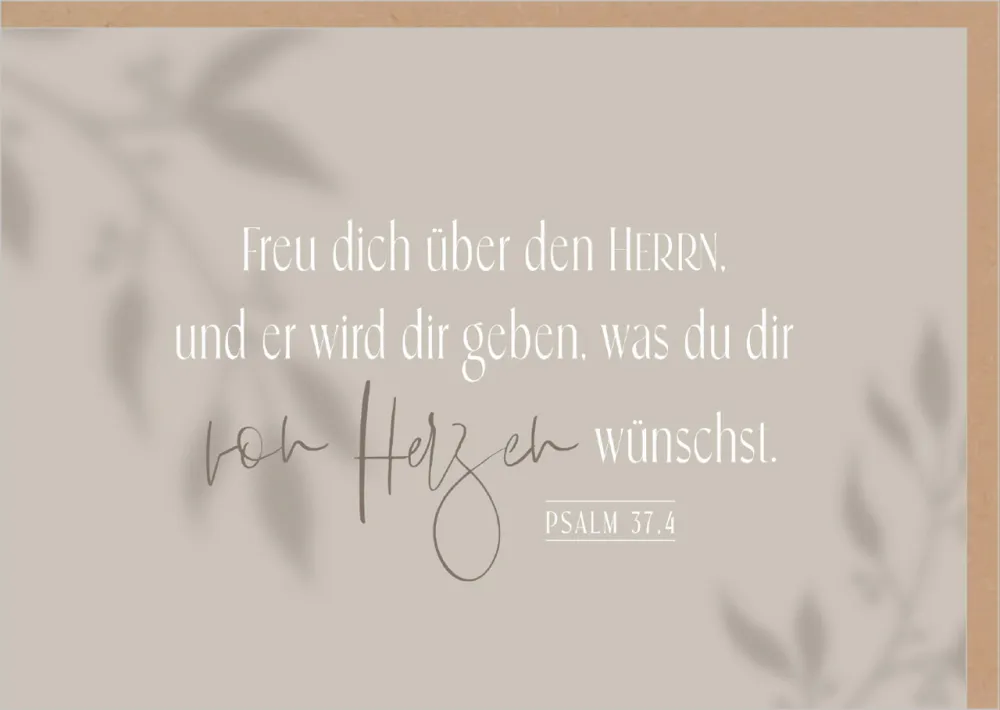Faltkarte Freue dich über den HERRN - Psalm 37.4