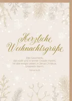 Faltkarte zu Weihnachten mit Goldveredelung - Römer 6,23