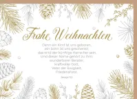 Faltkarte Frohe Weihnachten Zweige - Jesaja 9,5