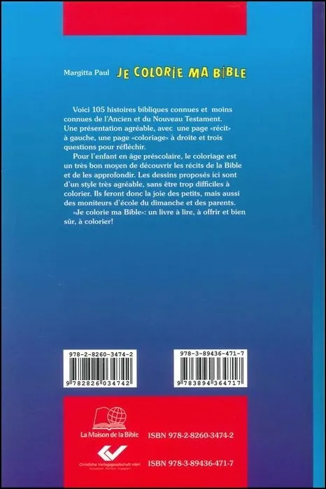 Kinder-Mal-Bibel Französisch