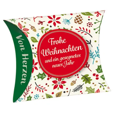Frohe Weihnachten und ein gesegnetes neues Jahr (Schafmilchseife Herz) - Duft: zart - Rose (30g)