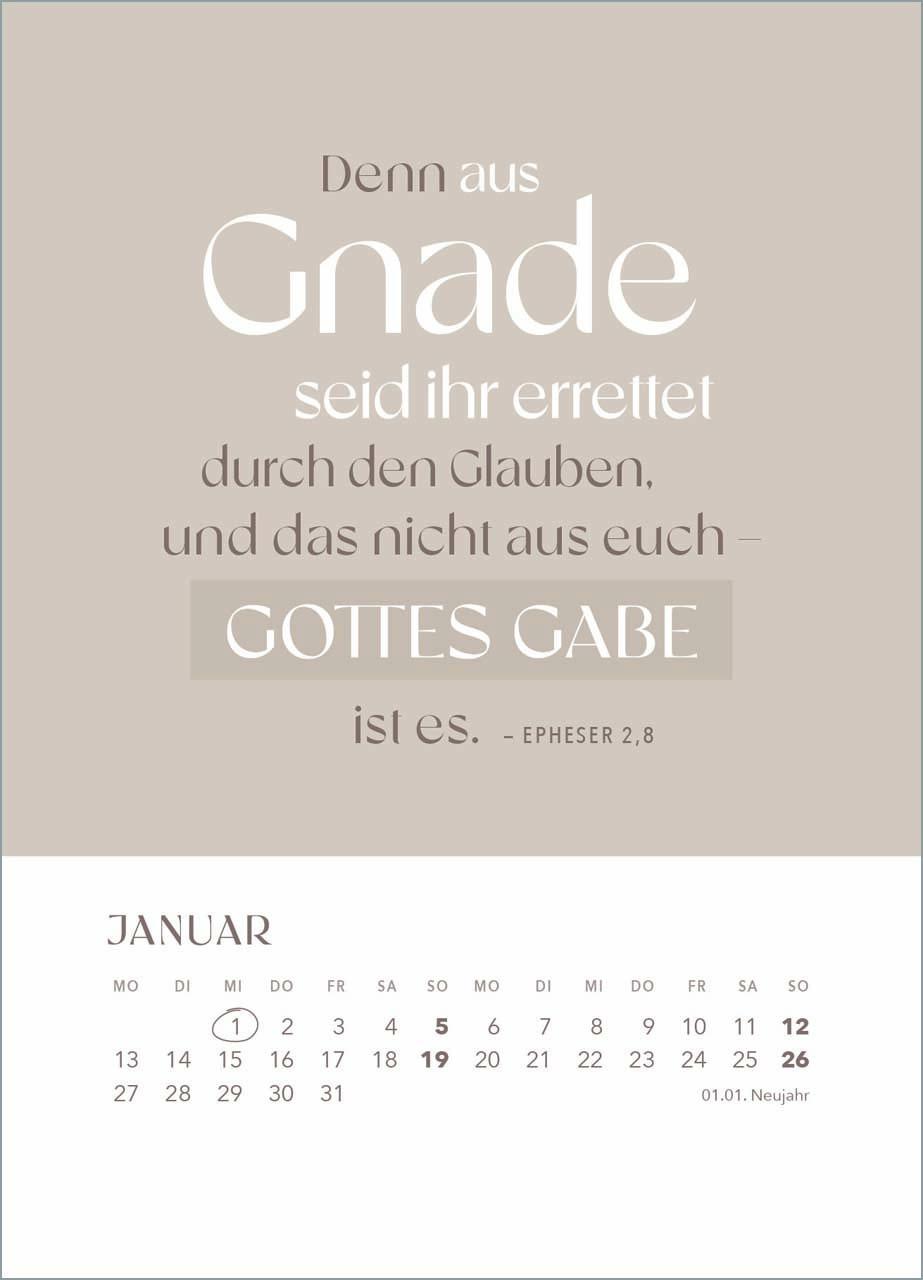 Hoffnung für immer - Tischkalender mit Holzaufsteller