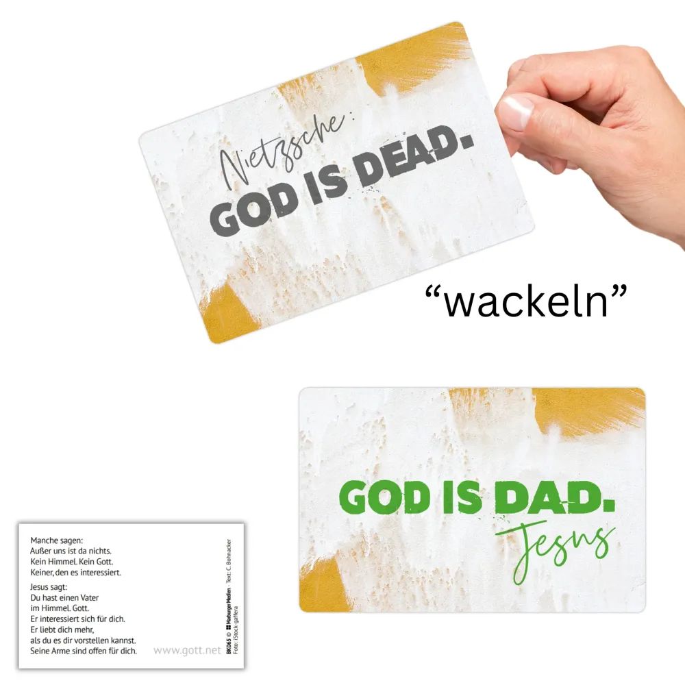 Wackelkarte "God is… DEAD/DAD"