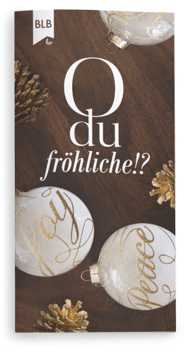 O du fröhliche !? - Faltkarte, 10,5 x 21 cm
Mit Korkuntersetzer