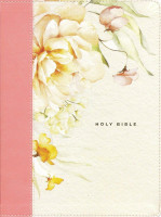 NLT Wide Margin Bible, Filament-Enabled Edition (Leatherlike, Dusty Pink Blossoms, Indexed)