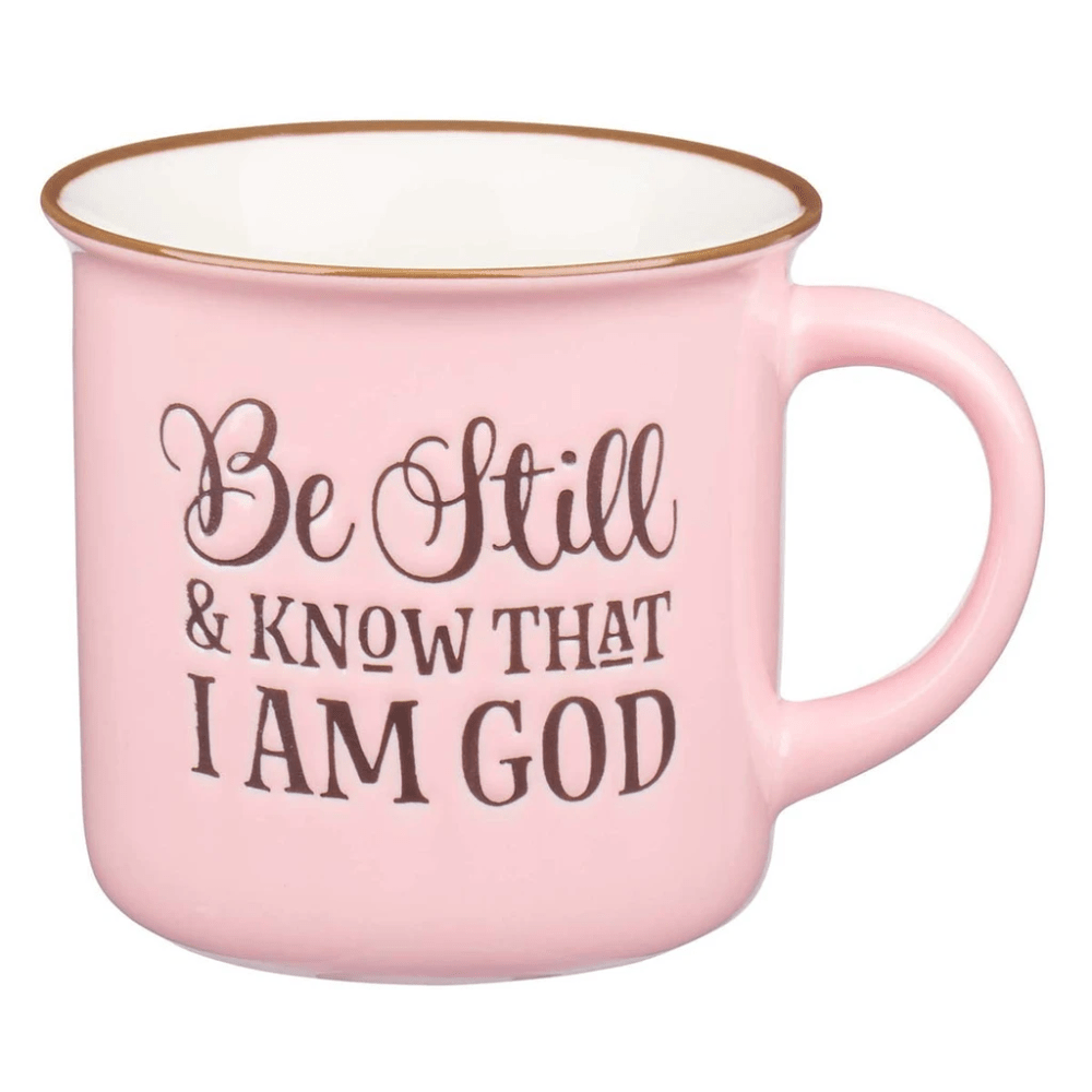 Tasse - Be still and know that I am God - rosa, 390ml