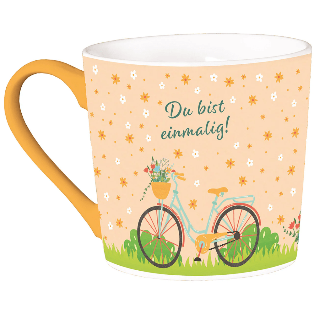 Tasse - Du bist einmalig! - orange, 350ml