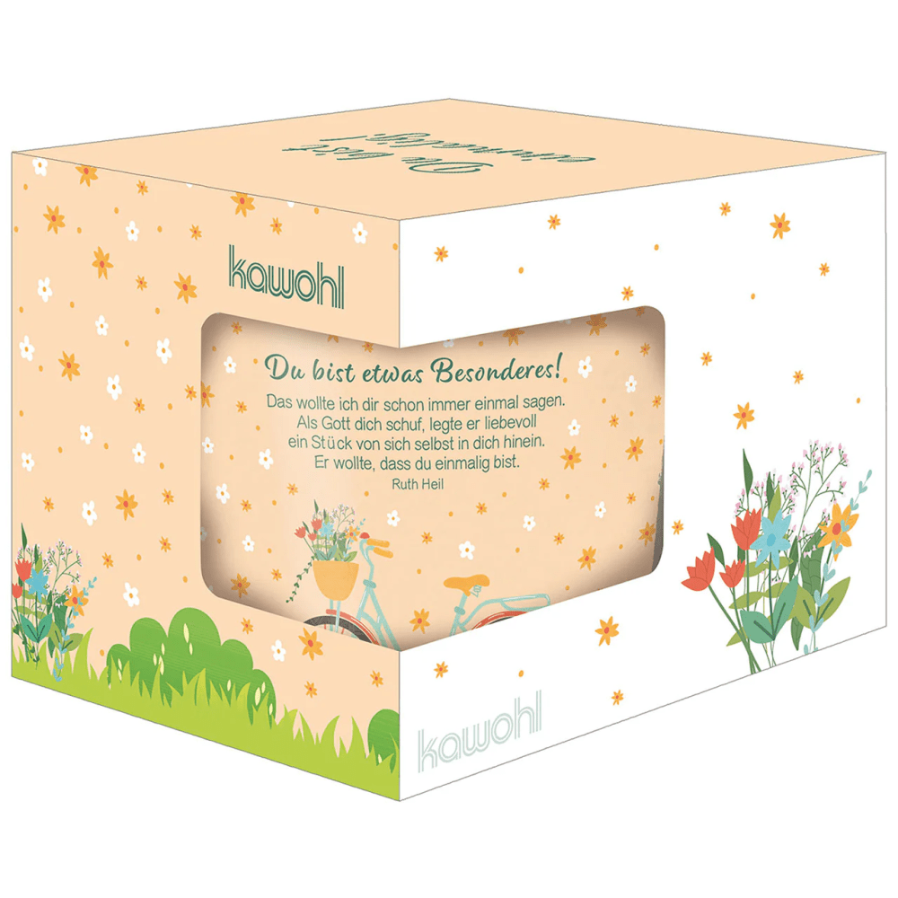 Tasse - Du bist einmalig! - orange, 350ml