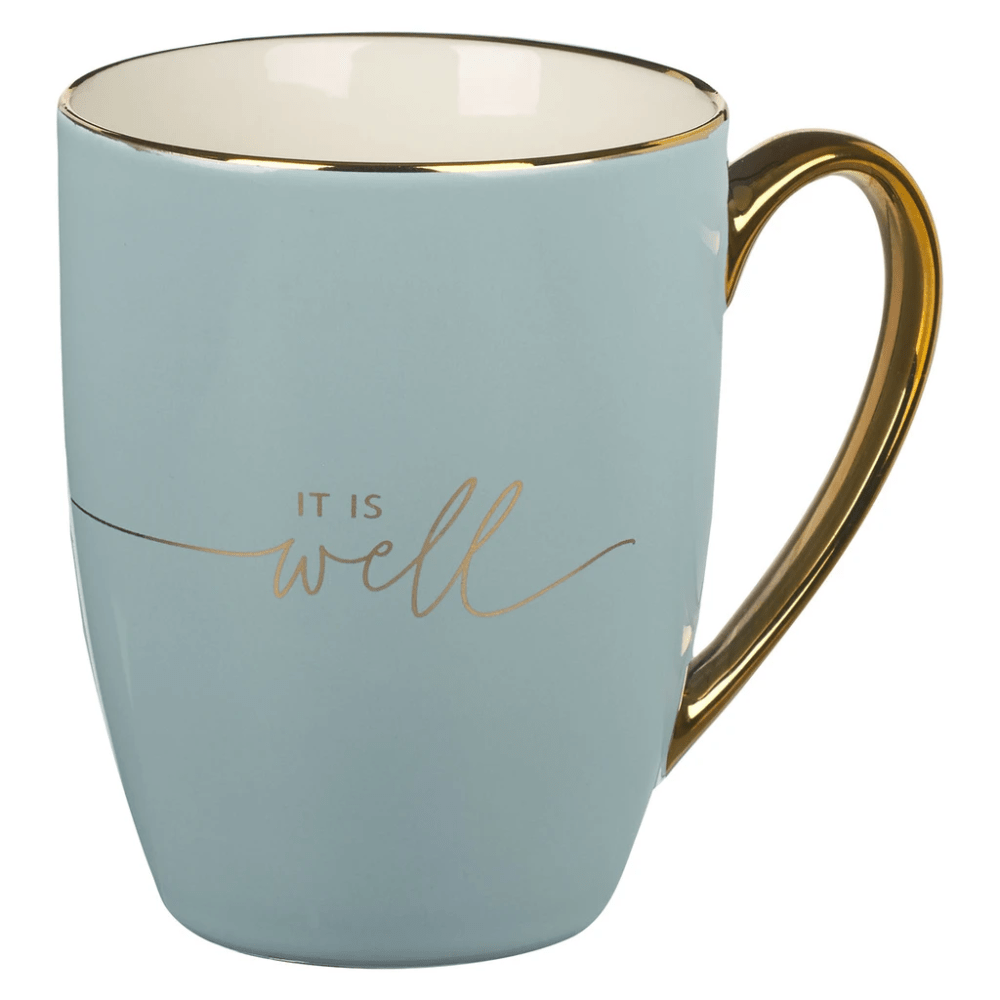 Tasse - It is well with my soul - blau, 355ml