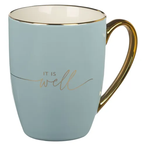 Tasse - It is well with my soul - blau, 355ml