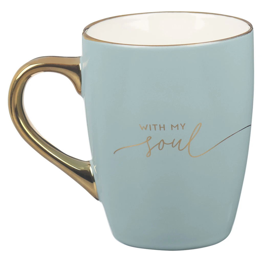 Tasse - It is well with my soul - blau, 355ml