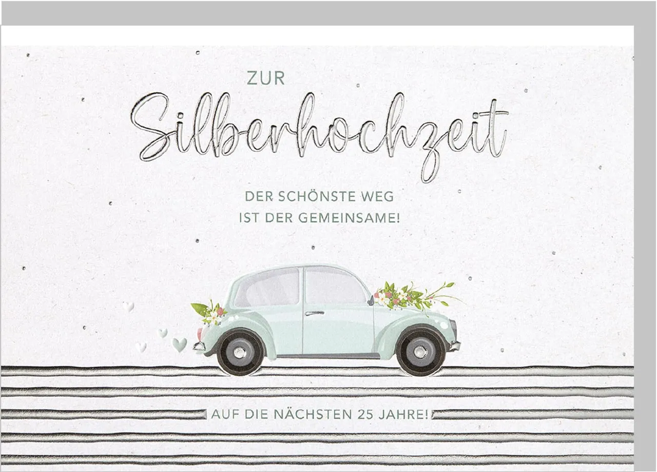Faltkarten Alles Gute zur Silberhochzeit