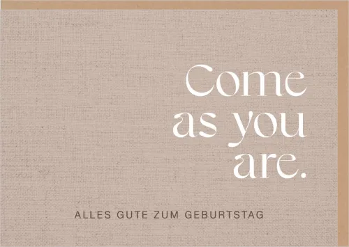 Faltkarte Come as you are - Matthäus 11,28.29