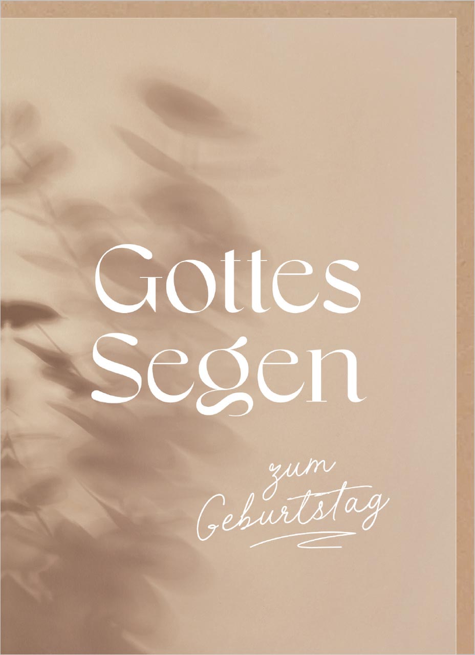 Faltkarte Segen zum Geburtstag - 1. Thessalonicher 5, 16-18
