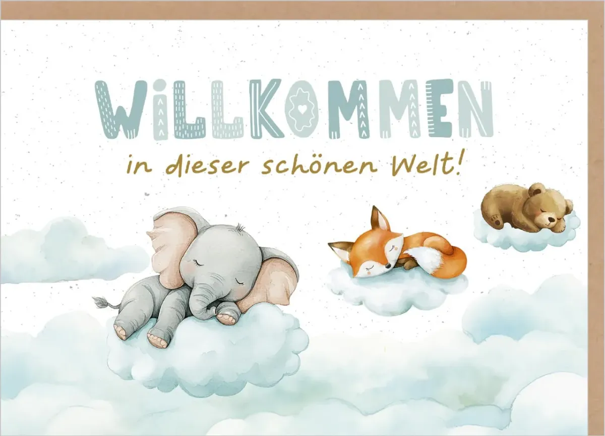 Faltkarte Willkommen in der Welt - Psalm 139,5