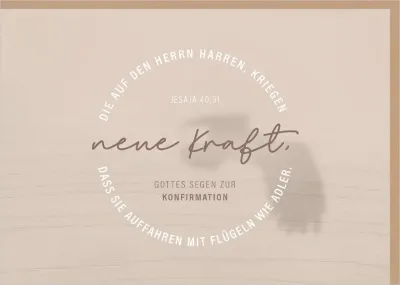 Faltkarte Konfirmation Jesaja 40:31
