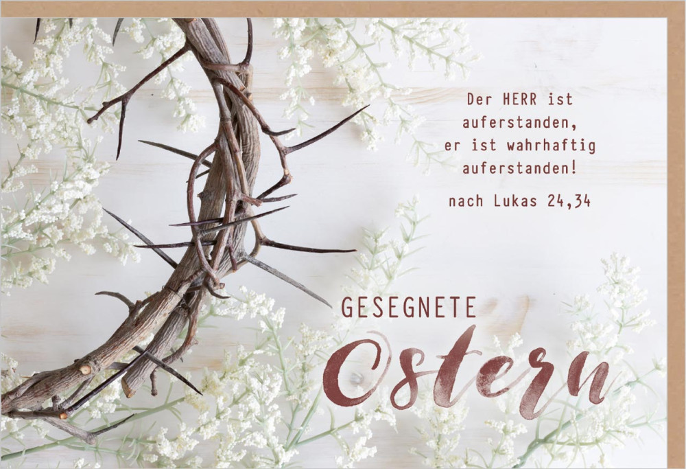  Faltkarte Dornenkrone Ostern 
  