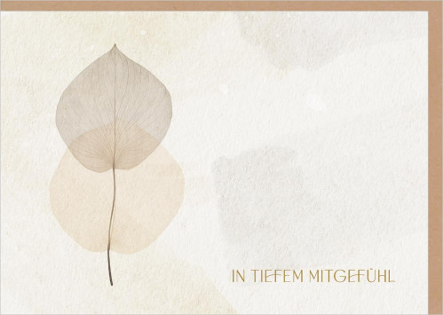Faltkarte In tiefem Mitgefühl - Blätter
