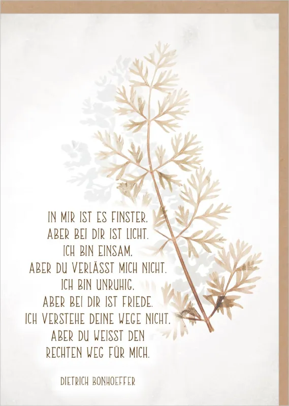 Faltkarte Trauer & Trost - Bei dir ist Frieden