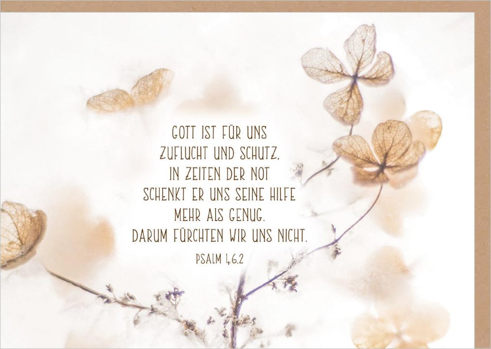 Faltkarte Trauer & Trost - Psalm 46:2
