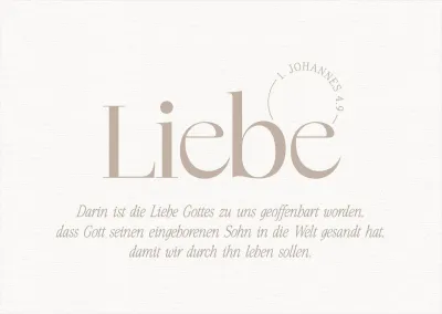 Postkarten Liebe - 1. Johannes 4:9