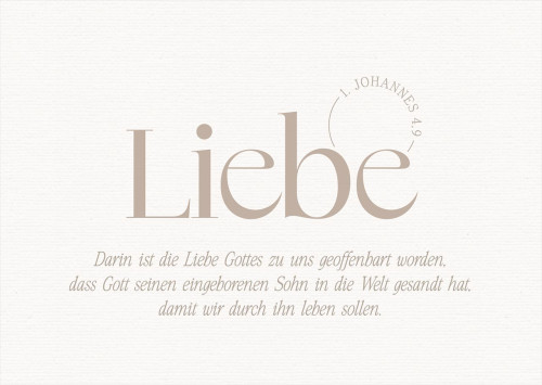 Postkarten Liebe - 1. Johannes 4:9