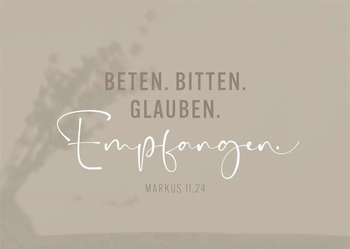 Postkarten Empfangen - Markus 11:24