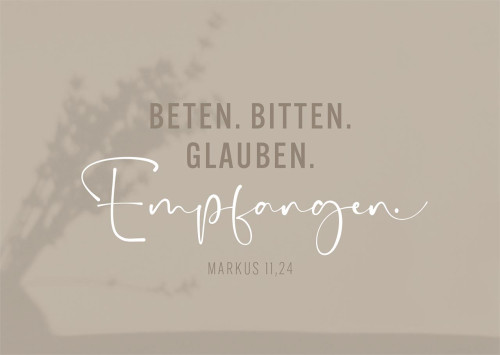 Postkarten Empfangen - Markus 11:24
