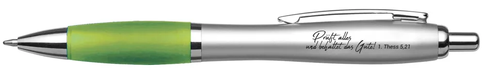 Kugelschreiber - Prüft alles und behaltet das Gute - grün, Jahreslosung 2025