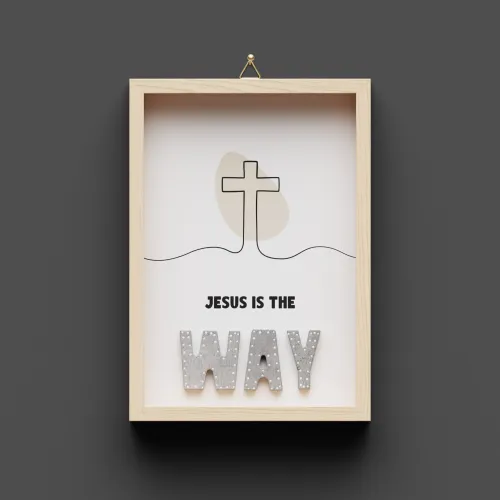 Jesus is the way - Wandbild A5