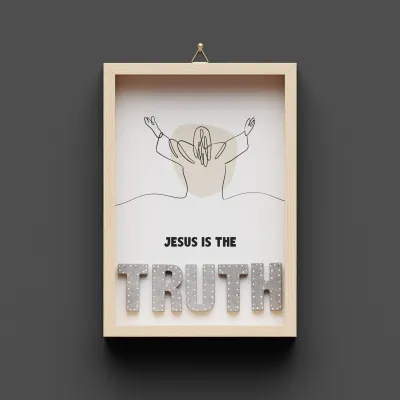 Jesus is the truth - Wandbild A5