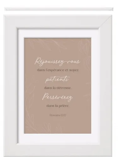 Mini-cadre déco - Réjouissez-vous dans l'espérance