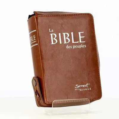 Bible des peuples (La) - Format de poche, couverture simili cuir brun, fermeture éclair