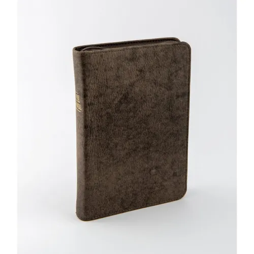 Elberfelder CSV Hückeswagen, Pocket-Ausgabe - Leder braun-grau, Reissverschluss