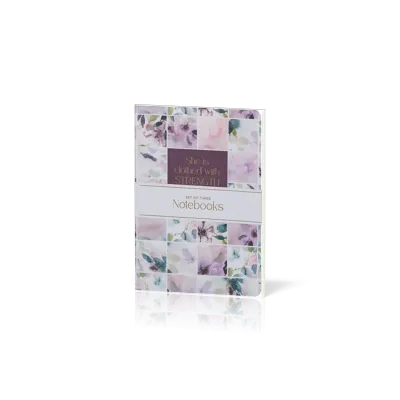 Strength and Dignity Purple Floral Notebook Set - 3-er Set