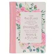 The Plans Pink Bouquet Faux Leather Classic Journal with Zippered