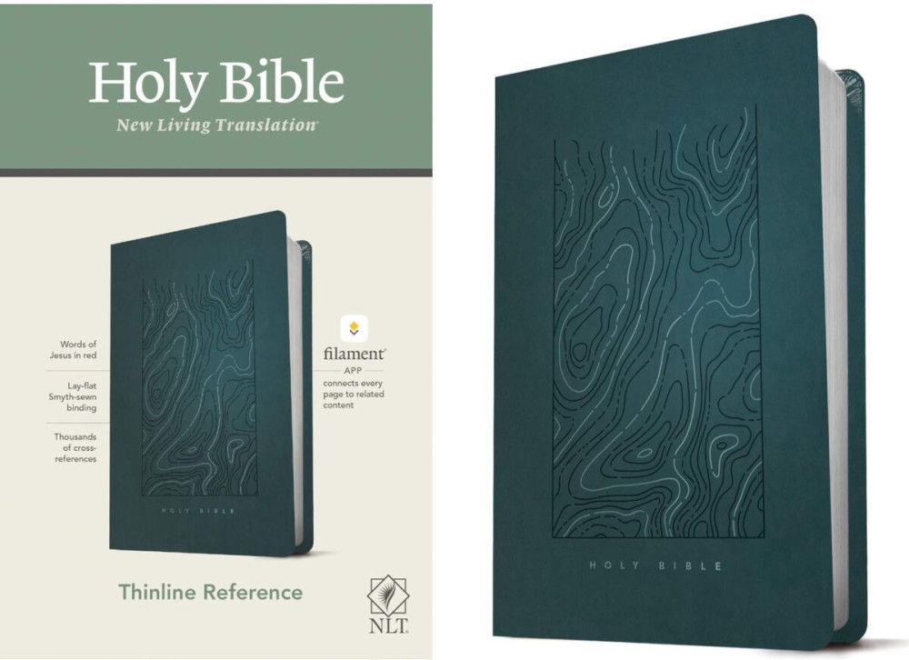 Anglais, Bible, New Living Translation, simili souple turquoise - NLT Thinline Reference Bible,...