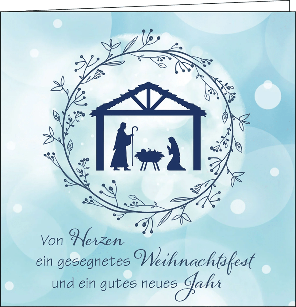 Kleinkarte von Herzen ein gesegnetes Weihnachtsfest und ein gutes neues Jahr