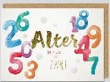 Doppelkarte. AQUARELLE / Alter ist nur eine Zahl! - quer
mit Couvert
