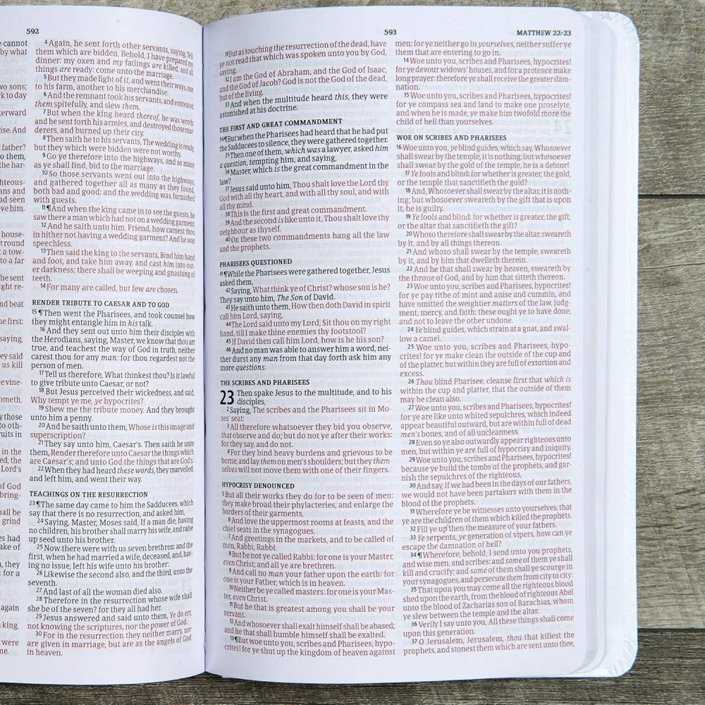 Englisch, Bibel King James Version, Kunstleder, weiss, Gift & Award