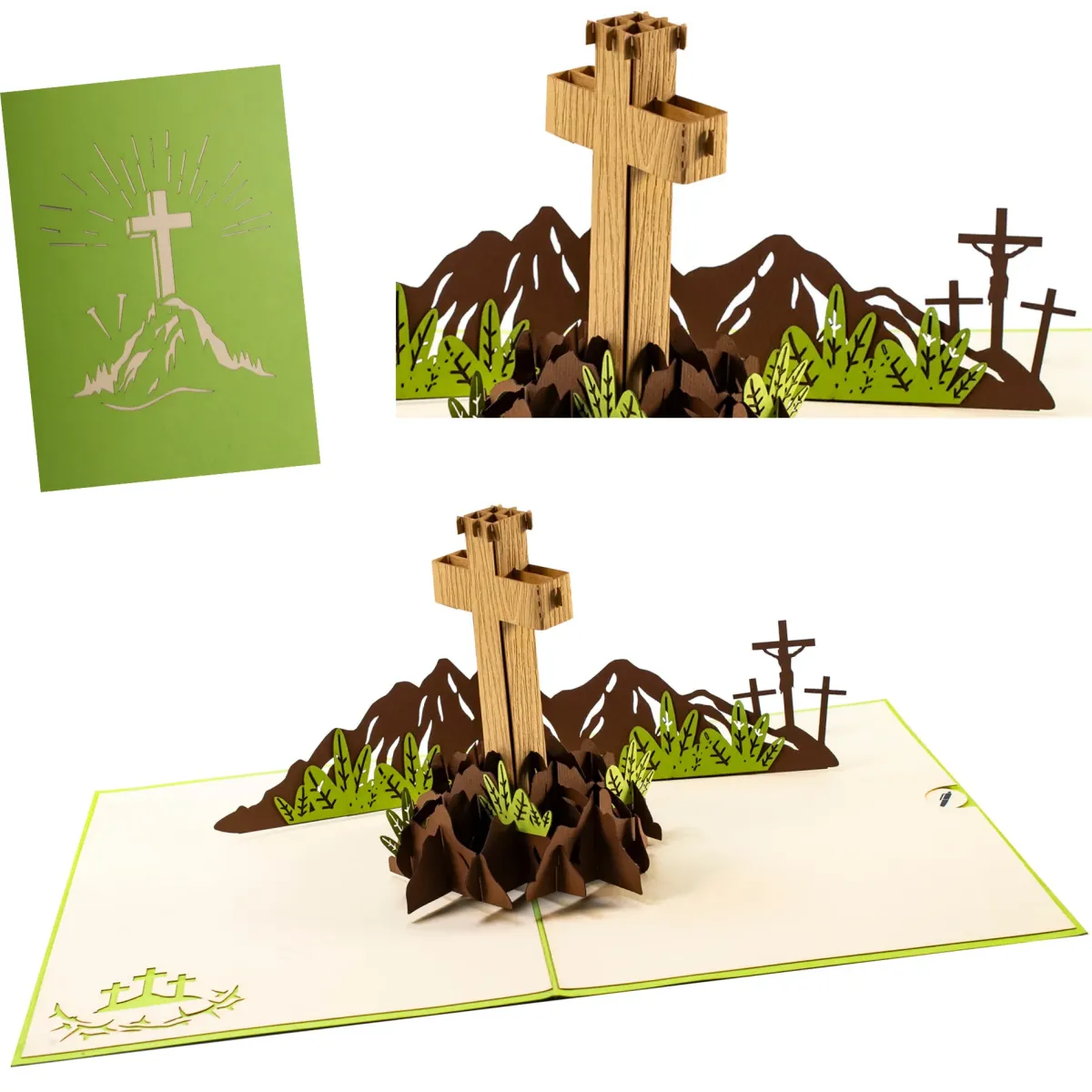 3D Pop-up-Karte Kreuz