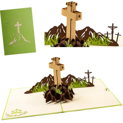 3D Pop-up-Karte Kreuz