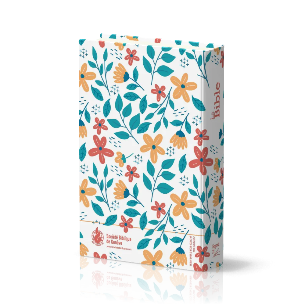Bibel Segond 21, französisch (Premium Style) - gestepptes Hardcover aus Canvas mit Blumenmuster