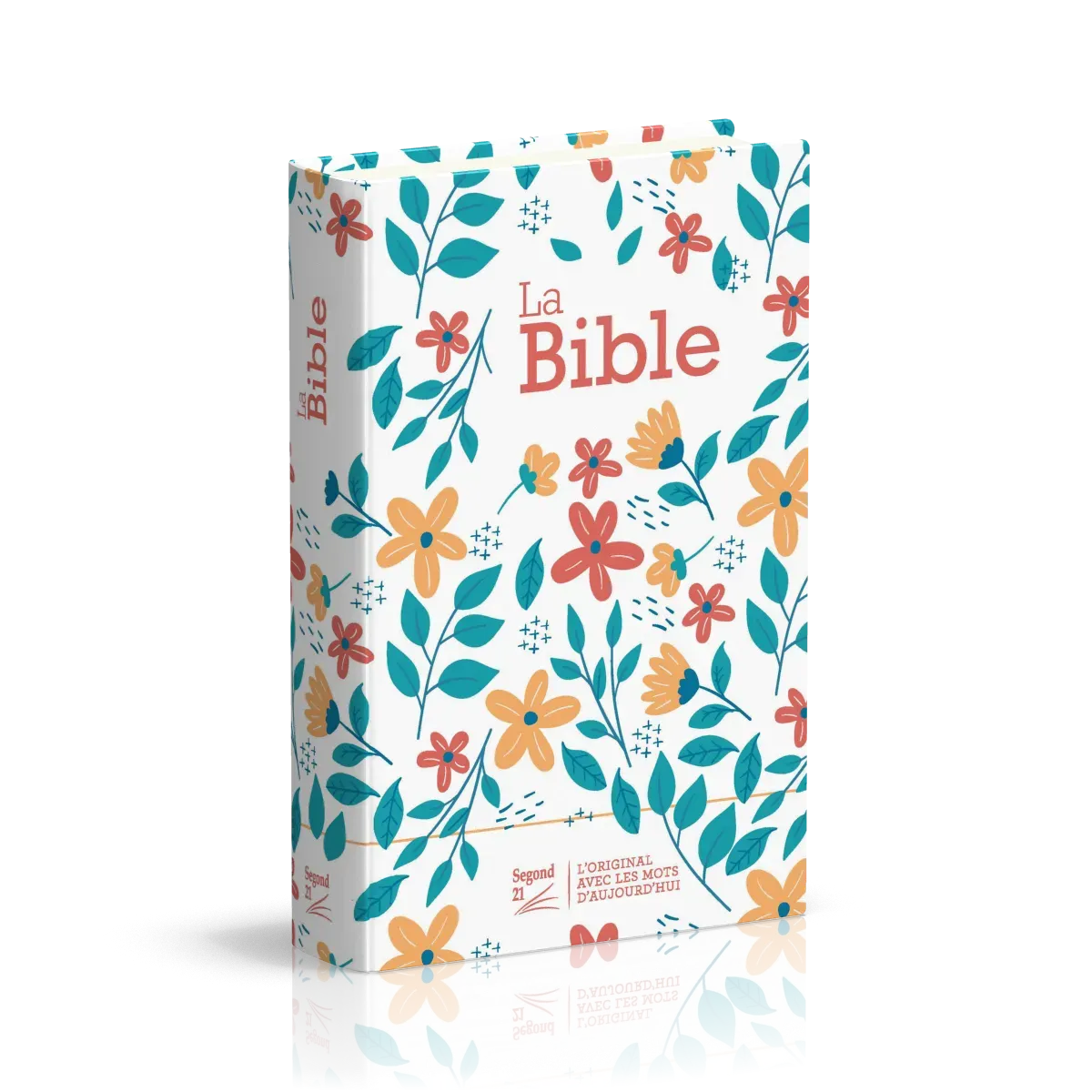 Bibel Segond 21, französisch (Premium Style) - gestepptes Hardcover aus Canvas mit Blumenmuster