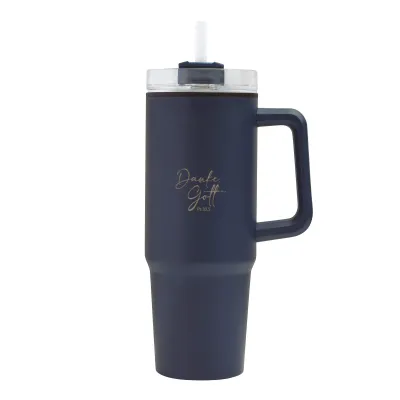 Danke, Gott - Thermobecher (Edelstahl blau)