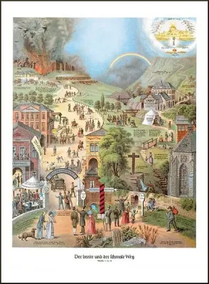 "Der breite und der schmale Weg" Poster 40x55cm