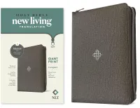 Englisch: NLT Compact Giant Print Zipper Bible, Filament Enabled (Leatherlike, Woven Cross Gray,...