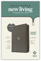 Englisch: NLT Compact Giant Print Zipper Bible, Filament Enabled (Leatherlike, Woven Cross Gray,...