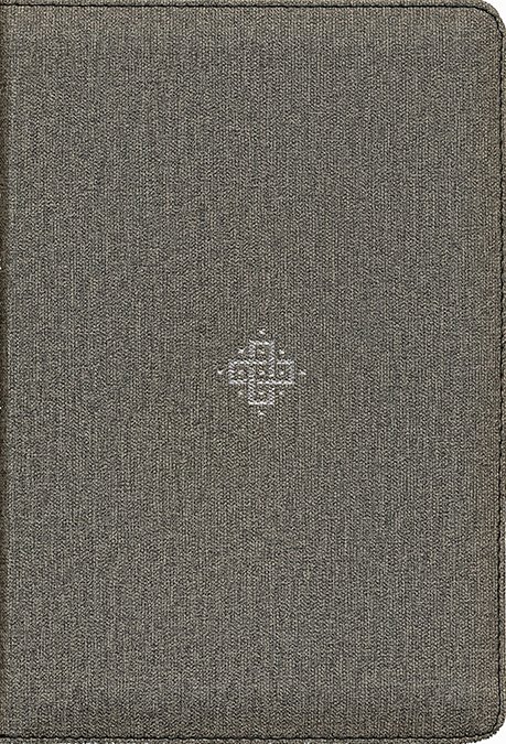 Englisch: NLT Compact Giant Print Zipper Bible, Filament Enabled (Leatherlike, Woven Cross Gray,...