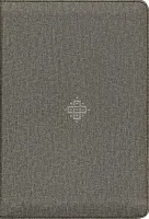 Englisch: NLT Compact Giant Print Zipper Bible, Filament Enabled (Leatherlike, Woven Cross Gray,...
